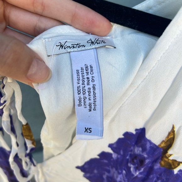 Winston White Floral Silk Romper - Picture 3 of 8